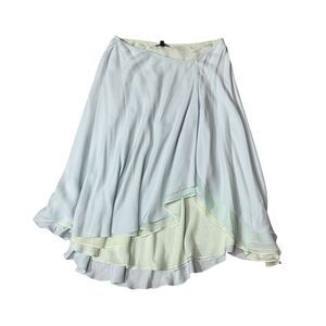 Brooks Brothers 4 Flowing Cape 100% Silk NEW w/ tags Pale Blue and Green Layers